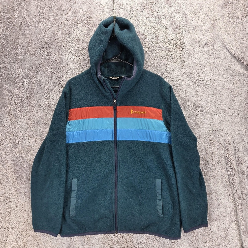 Cotopaxi Jacket Mens Large Green Teca Fleece Hooded Full Zip